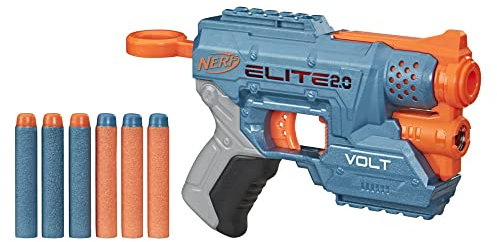 Nerf Elite 2.0 Volt SD-1-blaster – 6 officiella Nerf-pilar, ljusstråle för att sikta, förvaring för 2 pilar, 2 taktiska skenor