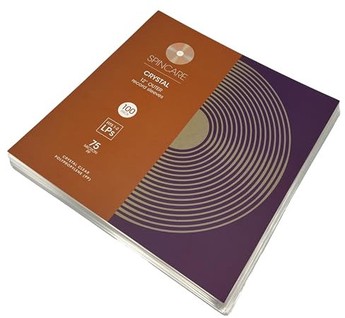 100x 12” Standard Vinyl LP Schallplatten Hüllen | Crystal Superklares Polypropylen Hüllen | Passen Für Single Doppel- Und Dreifachalben Und Lps | Säurefreie Plastikschutzhüllen