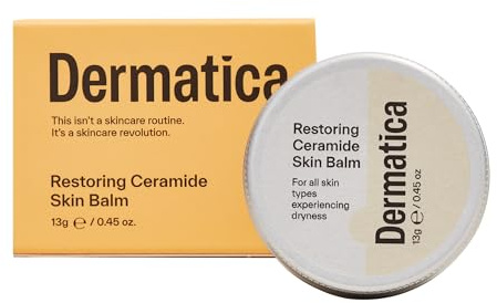 Dermatica Restoring Ceramide Skin Balm | Moisturizes & Repairs Dry Patches I For all Skin Types | Rebalances & Hydrates Dry Skin or Lips | Minimises the Appearance of Pores (13g)