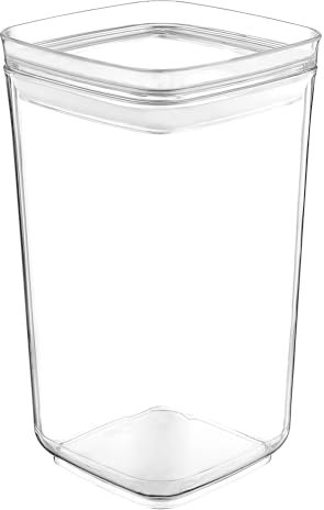 Florina Recipient Herméticos para Alimentos (1,3 l) I Tupper de Plástico STORI I Con Tapa I Caja de Almacenamiento Cuadrada Hermética I Caja para Almacenar Harina, Azúcar, Pasta, Arroz