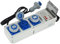 Electraline 60426 Tableau électrique de distribution 3 prises industrielles CEE, fiche CEE, câble 2M H07RN-F 3G2.5, IP67, avec interrupteur différentiel RCD 30ma + interrupteur de sécurité MCB