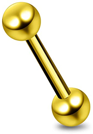 AZARIO LONDON Piercing per sopracciglio, cartilagine e trago, in acciaio inox anodizzato, 4 mm, con sfera da 16 gauge (1,2 mm), 8mm Length, acciaio chirurgico anodizzato, Nessuna pietra preziosa