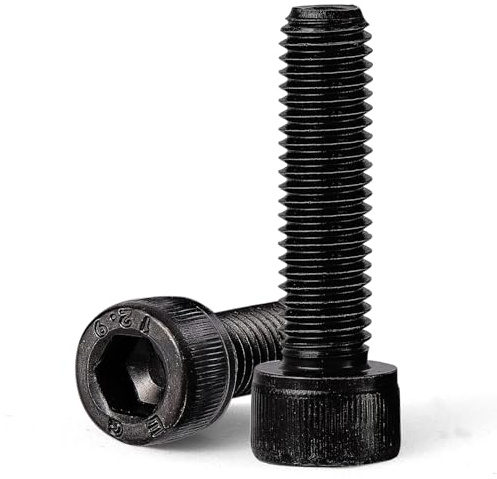 GuoYomm M10-1.5 x 40mm 10pcs Hex Socket Head Cap Screws Bolts, 12.9 Grade Alloy Steel, Black Oxide Finish, Metric Allen Drive, Full Thread