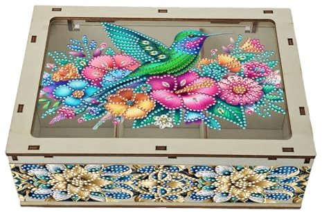 Diamond Painting Holder Case, Wooden Box DIY 5D Diamond Painting Jewelry Box, Rhinestones Diamonds Art Jewelry Storage Case for Women Girls-01