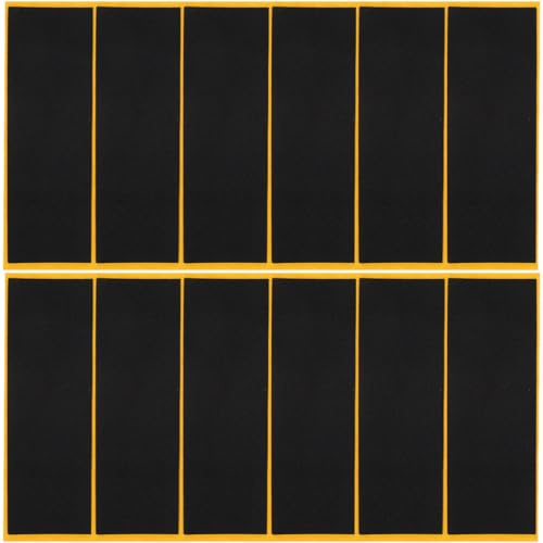 POPETPOP Cinta de Agarre Antideslizante para Diapasón Negra 12 Piezas Espuma Adhesiva para Entrenamiento y Competición de Fingerboard
