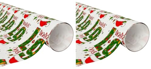 Jul presentfolie rulle 67 Edition roligt presentpapper för festliga förpackningar Secret Santa