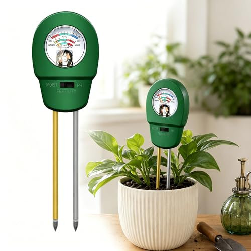 Medidor Humedad Plantas,Higrómetro de Suelo,Medidor de Suelo 3 en 1 PH