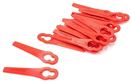 vhbw 20x Ersatz-Messer kompatibel mit Einhell RG-CT 18/1 Li, BG-CT 18 Li, GE-CT 18 Li Rasentrimmer - Ersatzklinge Rot, Kunststoff