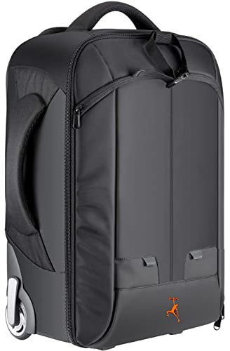 FTF GEAR Wheeled Camera Backpack with Telescoping Handle, Detachable Padded Compartments for SLR/DSLR Cameras, Tripod, Lens and Other Accessories