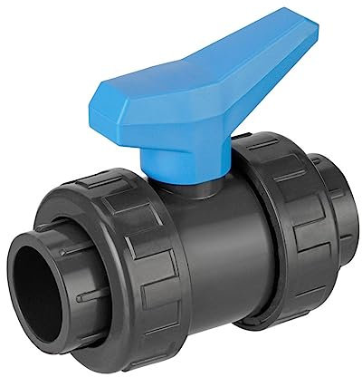 REKUBIK PVC-U Kugelhahn HDPE 2X Klebemuffe Größe 50mm x 50mm