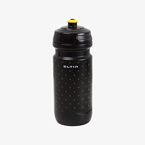 ELTIN Bidón de Ciclismo 600ml negro y amarillo