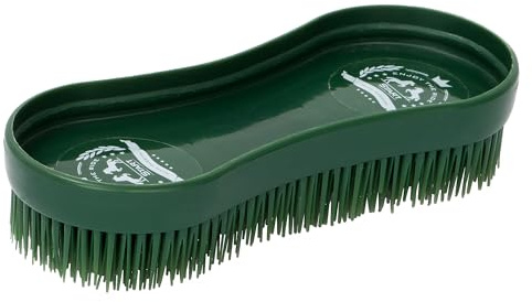 START Spazzola Flessibile per Cavallo – riduce peli morti, massaggiante e leggera, pulizia profonda del mantello senza graffi, manutenzione facile - MagicBrush (verde scuro)