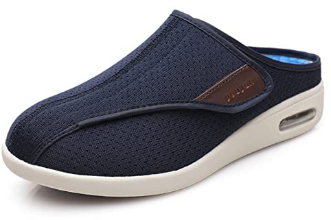 ASRJ Zapatos para diabéticos para hombres con pies hinchados, pantuflas para mujeres para edema diabético fascitis plantar juanetes artritis pies hinchados