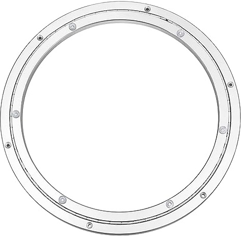 sourcing map Aluminum Lazy Susan 20 Inch Muffler Turntable Ring Bearing Metal Rotating Turntable Bearings Swivel Plate Hardware for Round Dining-Table Showcase Display Stand Services Silver
