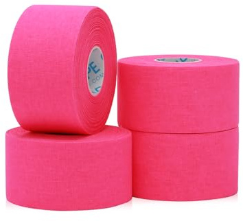 OK TAPE Cinta Adhesiva Deportiva (4 rollos) 3,8 cm x 13,7 m, hipoalergénica, para vendajes adhesivo Deportiva,adecuada para dedos, tobillos, muñecas (Rosa, 3,8cm x 13,7m)