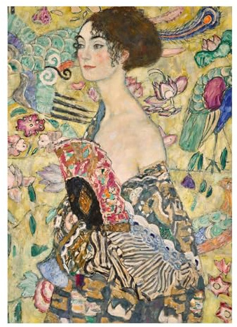 Ravensburger - Puzzle Arte 1000 Pezzi Klimt: Dama Col Ventaglio | Puzzle Per Adulti | Per Tutta La Famiglia | Con Una Misura Di 70x50 Cm | Regalo Adulti