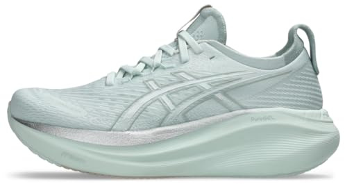 ASICS Women's Gel-Nimbus 27 Running Shoe, Pure Aqua/White, 40 EU