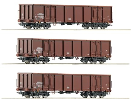 6600103 H0 Lot de 3 wagons de marchandises ouverts, DR, Ep.IV