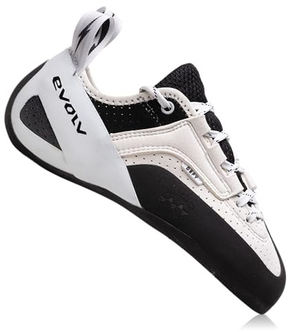 Evolv Unisex Defy Lace LV Chaussons d'escalade, Gray-White, 44.5