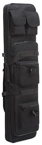 Bolsa táctica for Armas, Mochila for Rifle con portacargador, for carabina de Francotirador, Tiro, Caza, Mochila de Hombro(BK,1.2m)