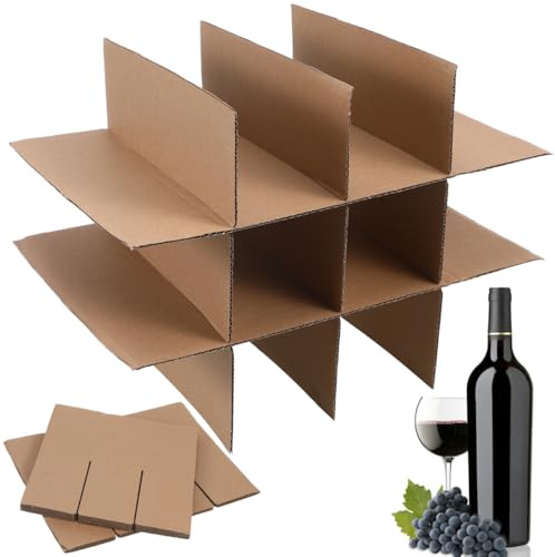 PartyKindom Lot de 5 séparateurs de boîte en verre pour déménagement et expédition - Séparateurs ondulés pour verrerie électronique - Emballage polyvalent