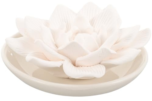 Angoily Floral Passive Diffuser Stone Set for Home and Bathroom White Butterfly Plaster Aroma Diffuser for Bedroom Fragrance