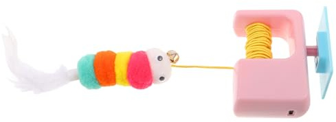 YARNOW Juguete Eléctrico Retráctil para Gatos, Colgante Automático para Puerta, Color Rosa, Juguete Interactivo para Interior, Accesorio de Juego Inteligente para Gatos