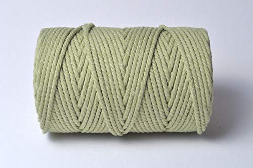10m - Everlasto Chunky Solid Beautiful Baker's Cotton Craft Twine (4mm approx) (SAGE GREEN)