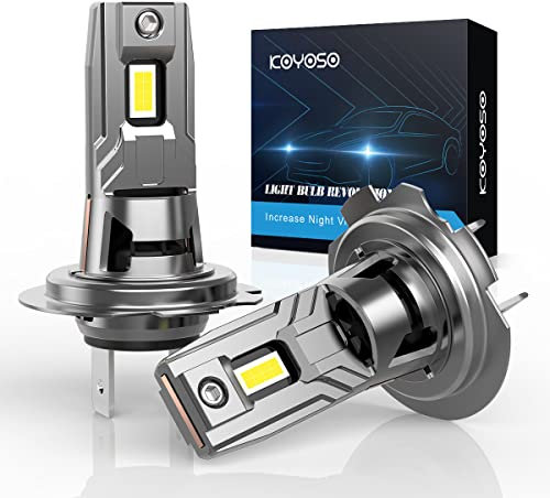 KOYOSO Bombillas H7 LED Coche, LED Faro Lámpara 16000LM Compatible con DC 12V para Eficiencia Energética