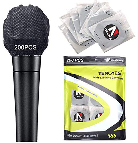 TENGYES Disposable Microphone Hygiene Covers,200 PCS (100 Pack)