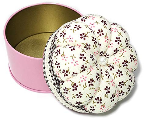 Gjyia Pumpkin Shaped Needle Pin Cushion with Storage Box Pincushion Stitch Needlework