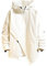 GURUNVANI Men’s Hooded Windbreaker Jacket Zip Up Patchwork Hoodie Anorak, Jk1617white, L