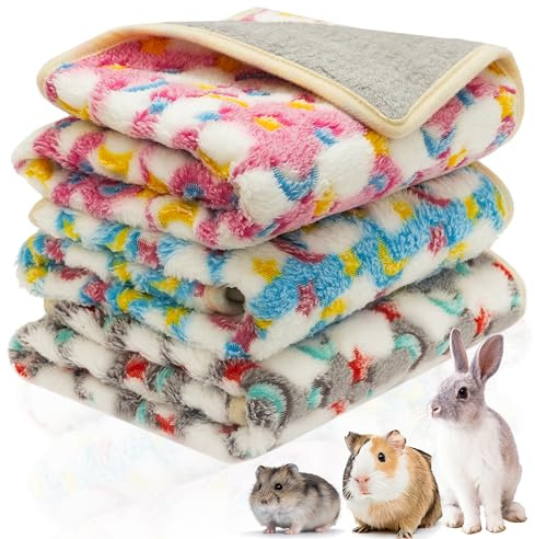 CUSOZWO Guinea Pig Bedding Mat - 3 Pack Waterproof Washable Rat Cage Liner Bedding Accessories Soft Fleece Blankets for Rat, Rabbit, Chinchilla, Hedgehog, Ferret, Hamster, Small Animals