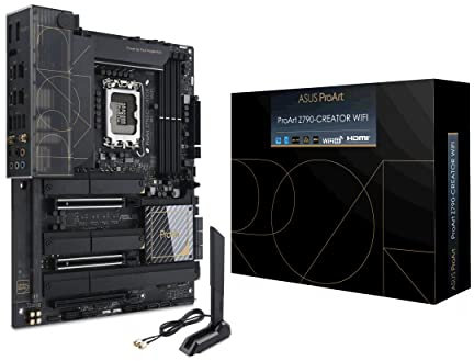 ASUS ProArt Z790-Creator WiFi 6E LGA 1700(Intel® 12th&13th Gen) ATX Content Creator Motherboard(PCIe 5.0,DDR5,2X Thunderbolt™ 4,10G&2.5G LAN,4xM.2/NVMe SSD,Front Panel USB 3.2 Gen2x2 Type-C)
