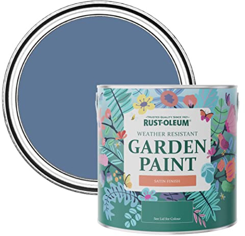 Rust-Oleum Blue Mould-Resistant Garden Paint In Satin Finish - Blue River 2.5L