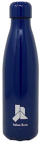 Julian Ross Borraccia Termica, 500 Millilitri, Bottiglia Acciaio Inox, Senza BPA, 12H Caldo/24H Freddo, per Bambini, Scuola, Sport, Campeggio, Yoga, Palestra, Ciclismo (Blu Navy)