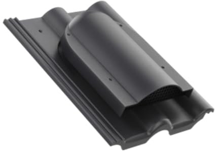 Flachlüfter für Braas - Frankfurter, Benders - Mecklenburger, ProDach - Doppelrömer, Nelskamp - Doppelrömer (RAL 7024 - Graphitgrau)