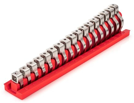 TEKTON 3/8 Inch Drive Crowfoot Wrench Set with Rack, 17-Piece (8-24 mm) | WCF95201