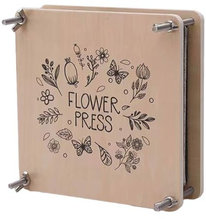 JAGTRADE Blompress i trä för vuxna barn gör-det-själv konsthantverk små/stor blomsterpress-kit blad och växtpress 18 x 18 cm 30 x 21 cm presentpresskpress