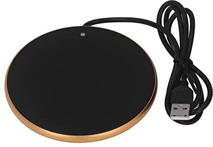 Ldafava Scaldatazze da Caffè, Scaldacaffè USB Intelligente Scaldacandele con Spegnimento Automatico Per Scrivania da Ufficio, Scaldatazze, Scaldabevande Elettrico Per Riscaldare Il Caffè(oro)