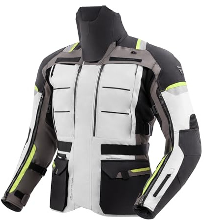 REBELHORN Cubby V Chaqueta de Moto Hombre | Textil | Protectores de Codos y Hombros Nivel 2 | In & Out Membrana Extraíble y Chaleco Aislante | Grandes Paneles de Ventilación