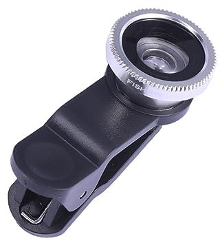 WOONEKY Smartphone Kameraobjektiv Mit Clip Weitwinkel Und Fischaugenlinse in Silber Für Und Geräte Tragbar Und Abnehmbar Für Beeindruckende Überall