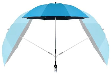 Aizuoni Ombrellone per passeggino,Ombrellino per passeggino - Ombrello per passeggino extra large SPF 50+ Protezione solare con morsetto | Parasole per passeggino regolabile a 360 gradi per carrello,