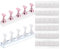 WeddHuis 2 Set Supporti per Unghie in Acrilico Magnetici per Pratica Nail Art, Porta Tip per Allenamento e Display Unghie Finte, Strumento per Manicure (Bianco e Oro Rosa)
