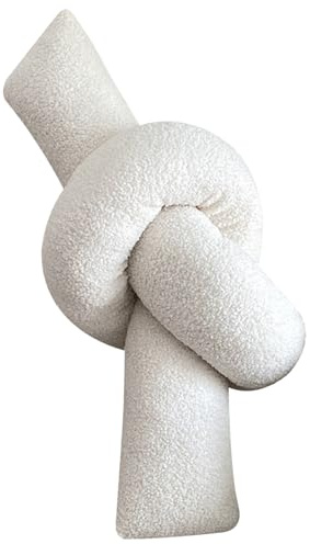 Cuscino con nodo bianco morbido cuscino a forma di nodo speciale cuscino a forma di palla carino cuscino lungo cuscino creativo nodo cuscino decorativo cuscini per casa, auto, ufficio regalo