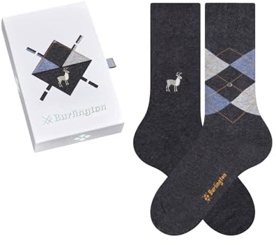 Burlington Everyday X-Mas M So coton fantaisie 2 paires, Chaussettes Homme, Gris Grey Mix 0070, 40-46