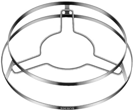 Husoiuy Grille à vapeur pour la cuisson, grille à vapeur pour casserole, Grilles de refroidissement en acier inoxydable résistantes à la chaleur avec double couche, Support de cuisson rond, accessoire