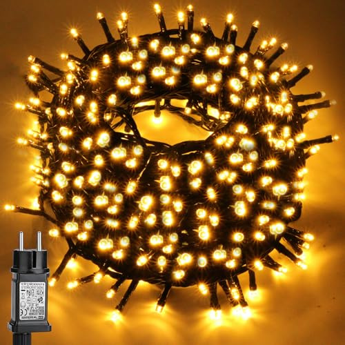 FZIFZI Lichterkette Weihnachtsbaum 30M, 300 LED Lichterkette Außen Warmweiß Wasserdicht mit 8 Modi und Memory, Weihnachtsbeleuchtung für Innen Außen, Deko Garten Hochzeit Weihnachten Party