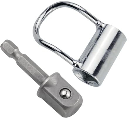 Gvblkq Herramienta de extracción de parada de ángulo, juego de llave de fontanero profesional, herramienta manual de mantenimiento de de agua resistente para espacios reducidos, reparación de