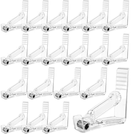 Genérico Sujetadores para Manteles - 20 Unidades de Pinzas Sujetamanteles,Abrazaderas Antiviento para Cubiertas de Restaurante Cena Familiar | Bodas Cumpleaños Navidad Celebraciones en Interiores